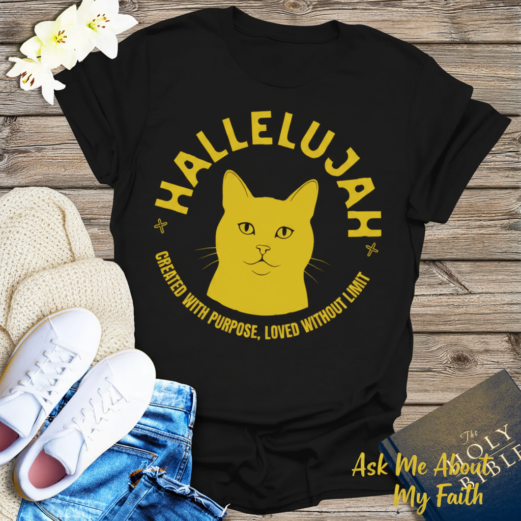 Hallelujah Cat T-Shirt__pair