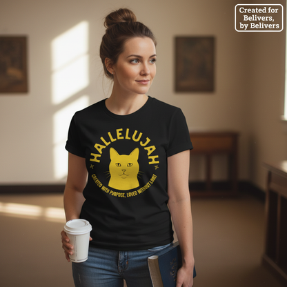 Hallelujah Cat T-Shirt__lifestyle