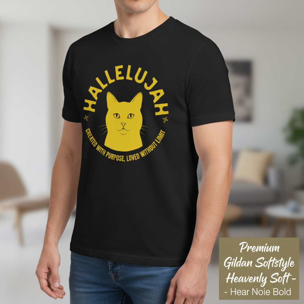 Hallelujah Cat T-Shirt__space