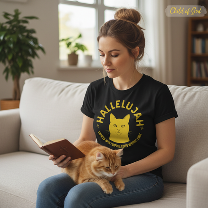 Hallelujah Cat T-Shirt__use