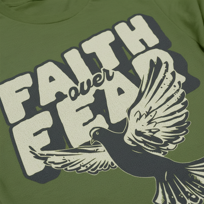 Faith Over Fear Dove T-Shirt__detail