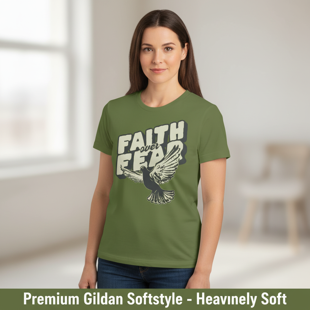 Faith Over Fear Dove T-Shirt__space