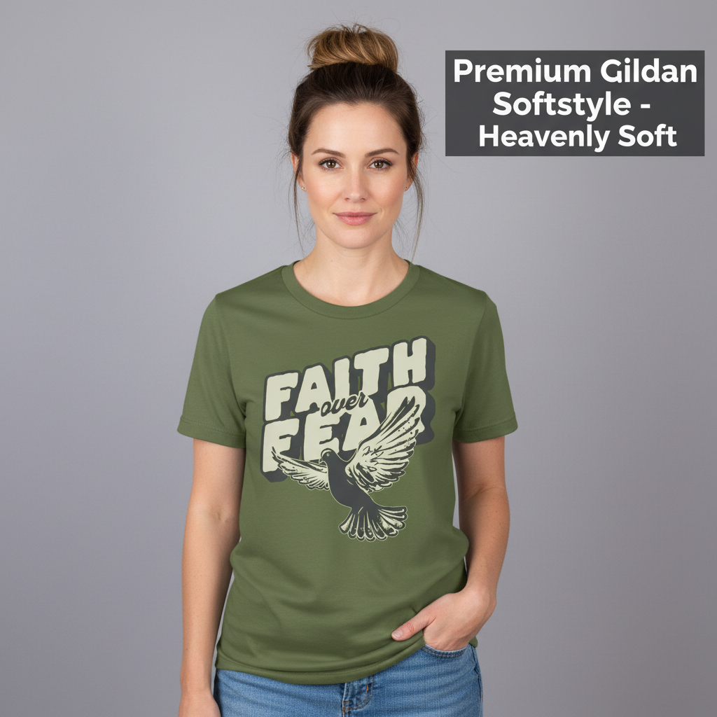 Faith Over Fear Dove T-Shirt__benefit