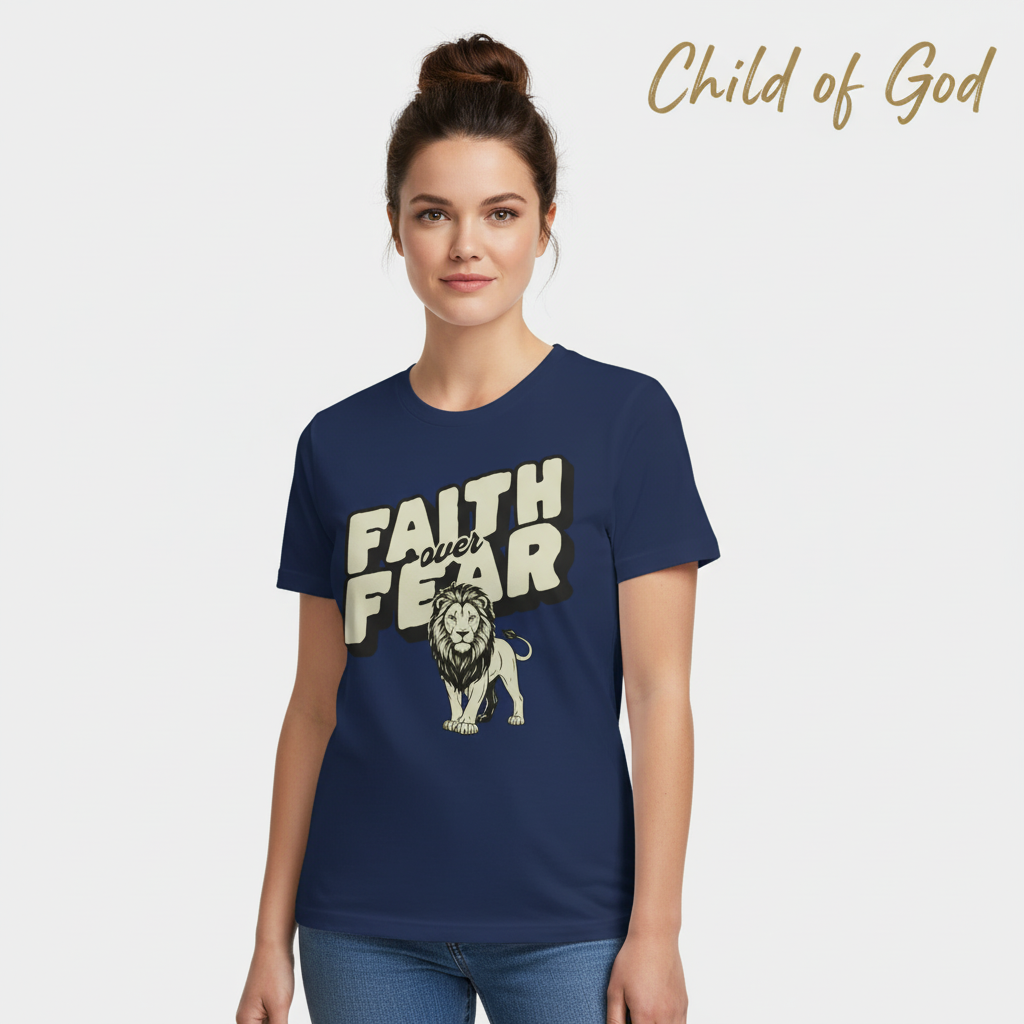 Faith Over Fear Lion T-Shirt__hero