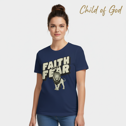 Faith Over Fear Lion T-Shirt__hero