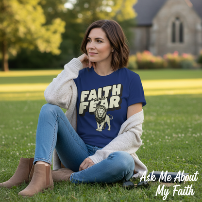 Faith Over Fear Lion T-Shirt__pair