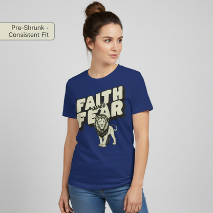 Faith Over Fear Lion T-Shirt__benefit