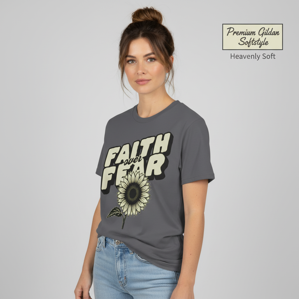 Faith Over Fear Sunflower T-Shirt__benefit