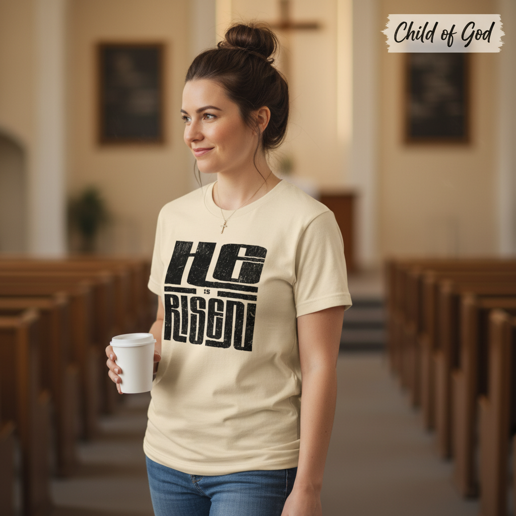 He Is Risen T-Shirt__lifestyle