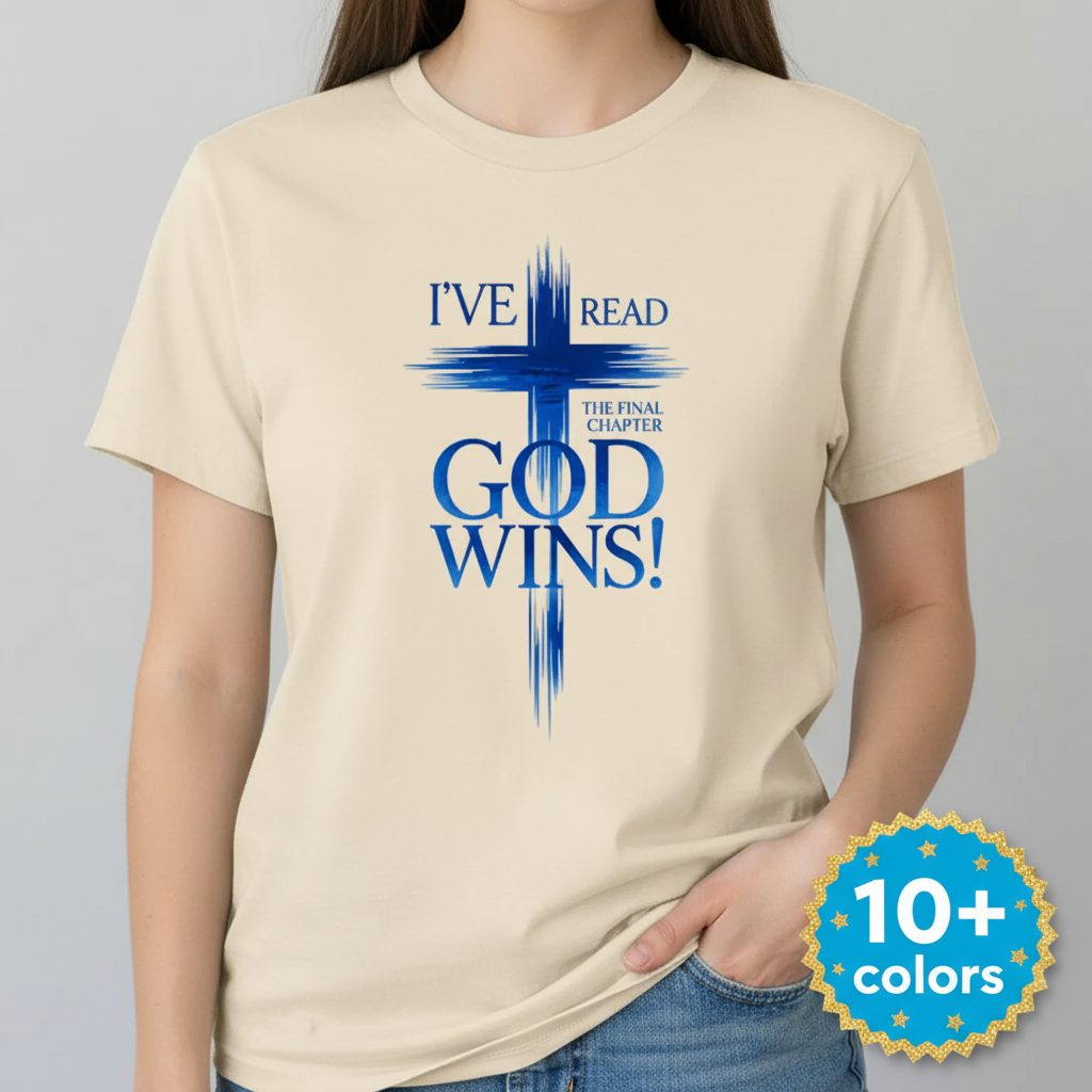 God Wins Final Chapter T-Shirt_badge