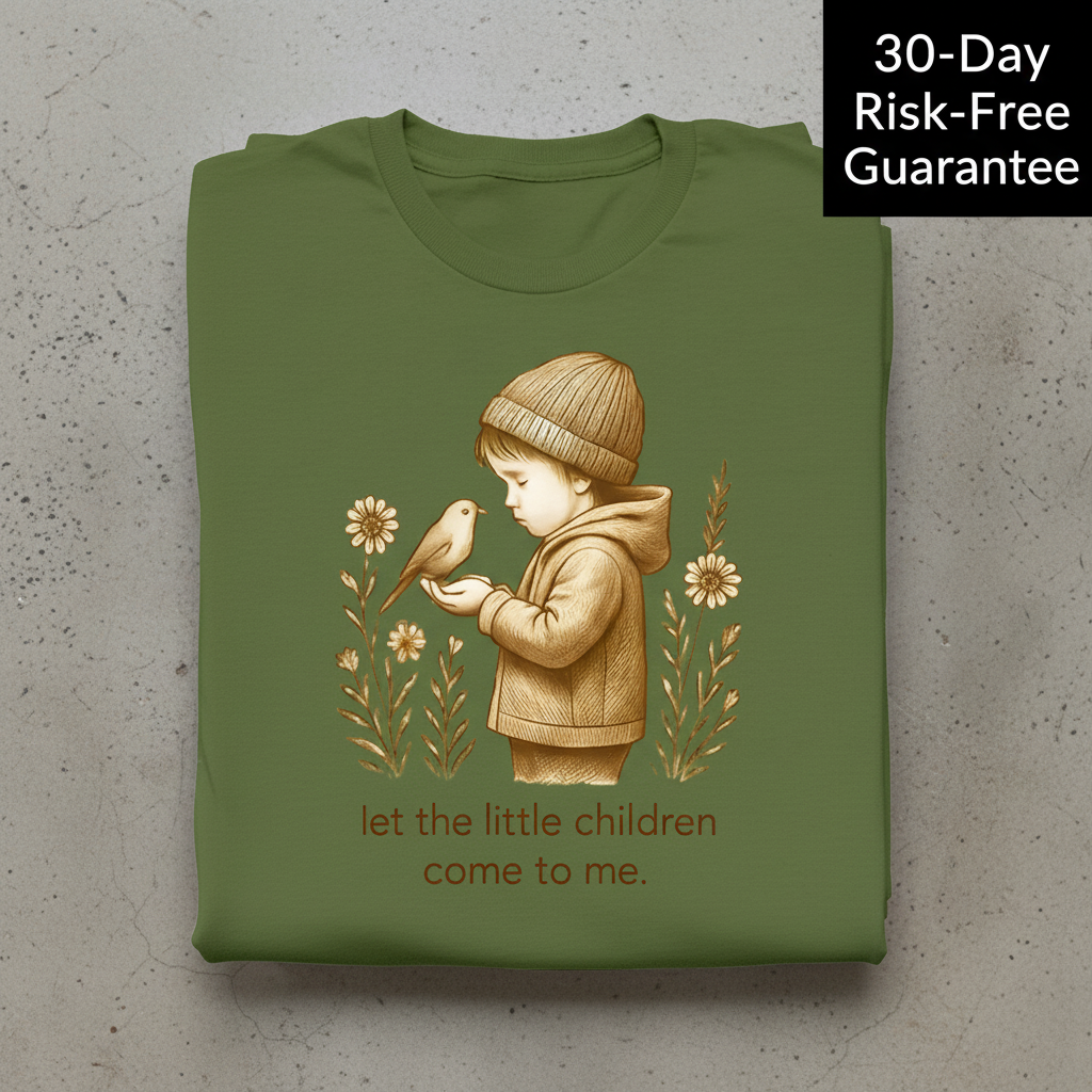 Let the Little Children Come T-Shirt_stacked_flatlay