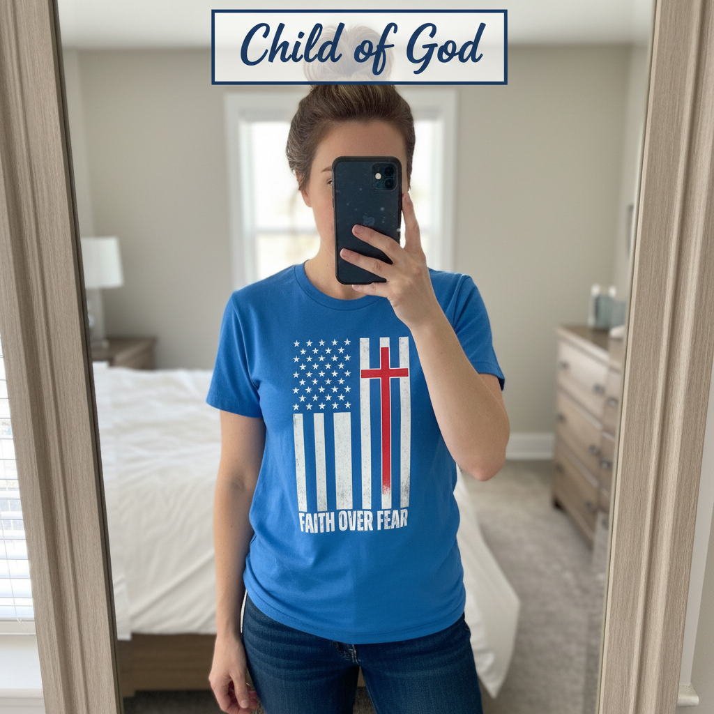 Faith and Freedom T-Shirt_mirror_selfie