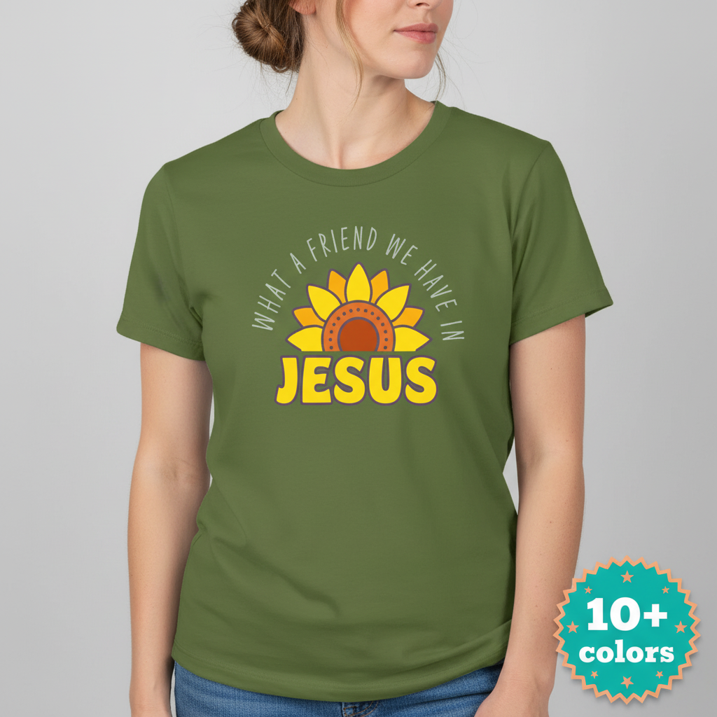 What a Friend in Jesus T-Shirt_badge
