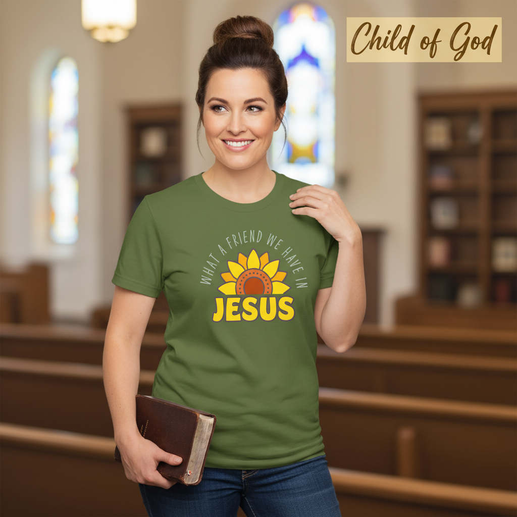What a Friend in Jesus T-Shirt_prop_inteact