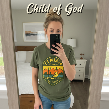 Psalm 23 Trail Co. T-Shirt_mirror_selfie