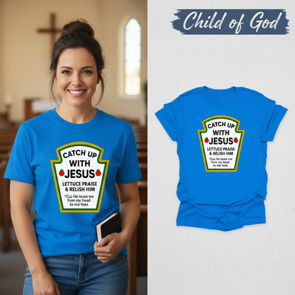 Catch Up With Jesus T-Shirt_model_flat
