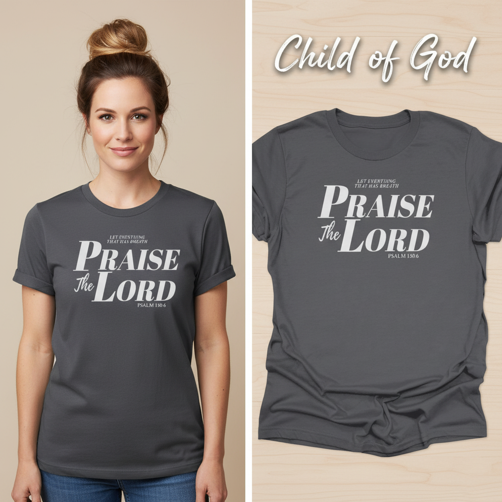 Praise The Lord T-Shirt_model_flat