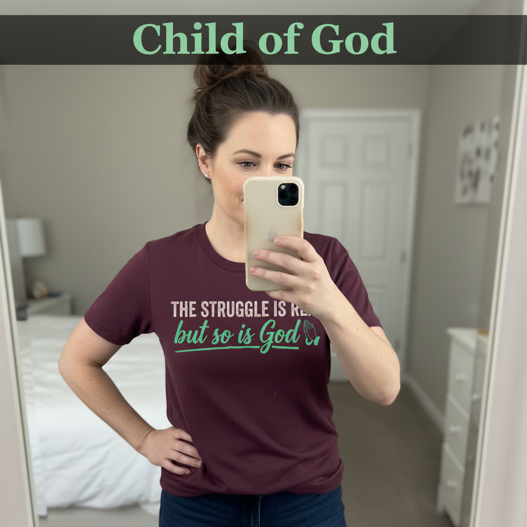The Struggle Is Real But So Is God T-Shirt_mirror_selfie