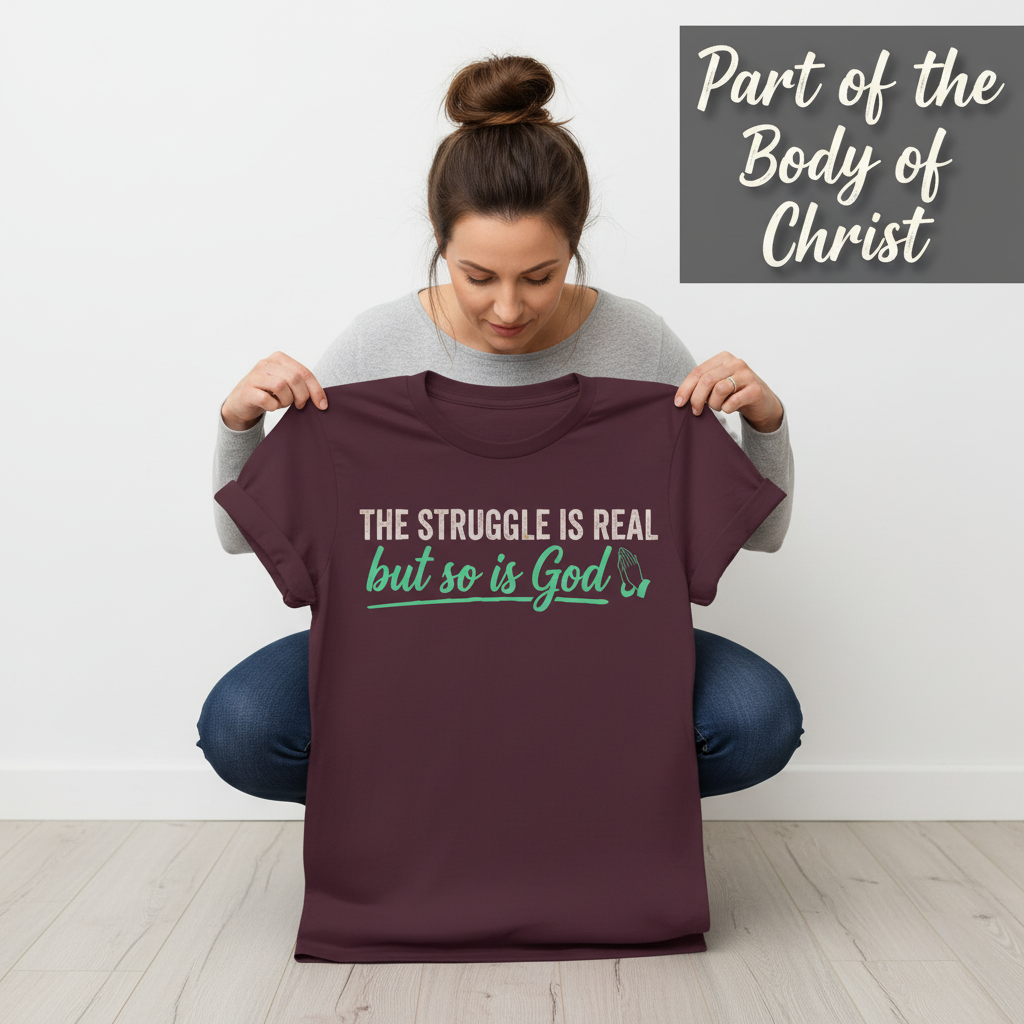The Struggle Is Real But So Is God T-Shirt_dangle