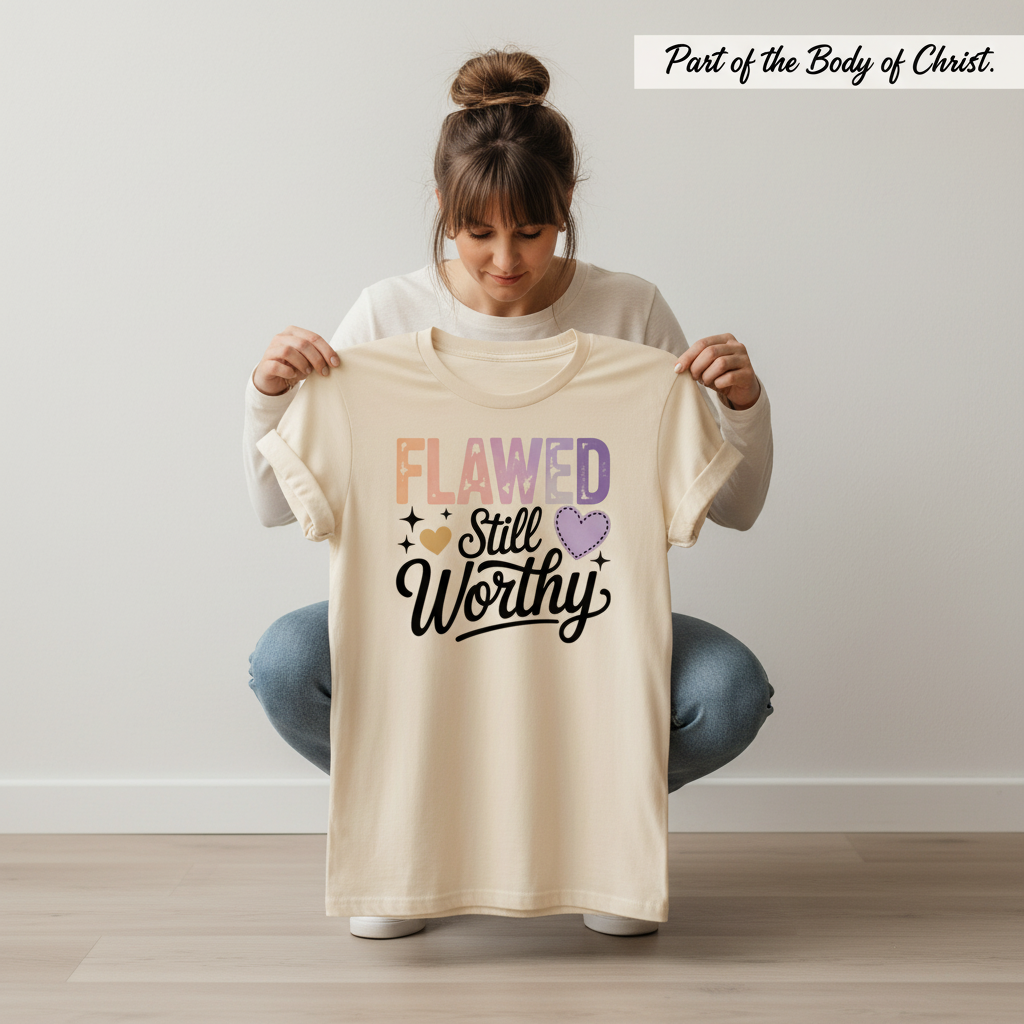 Flawed Still Worthy T-Shirt_dangle