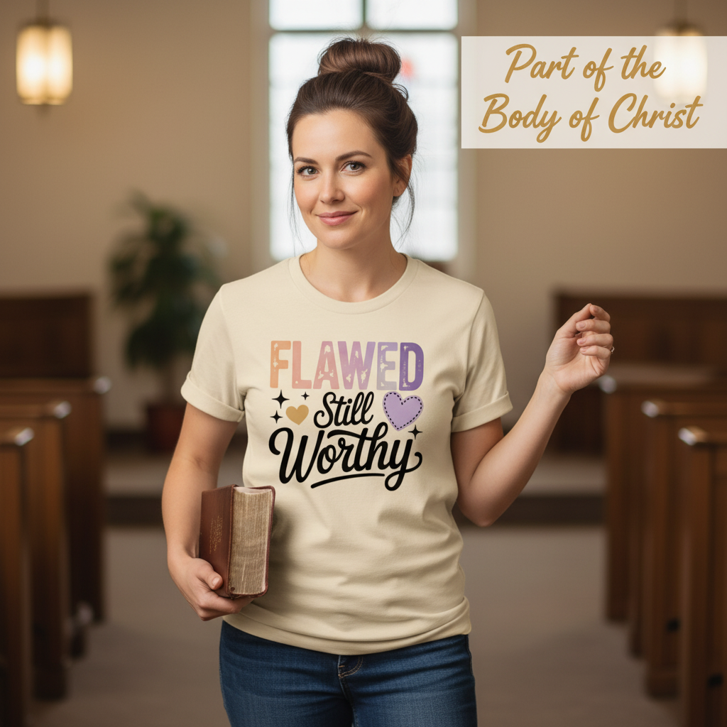 Flawed Still Worthy T-Shirt_prop_inteact