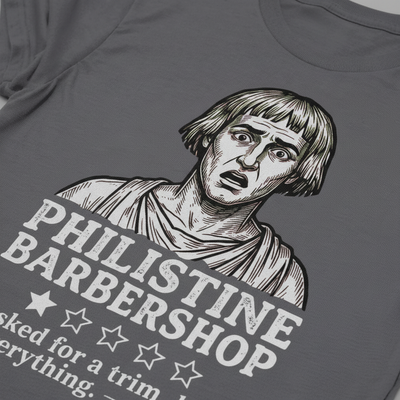 Philistine Barbershop T-Shirt__detail