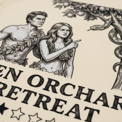 Eden Orchard Retreat T-Shirt__detail