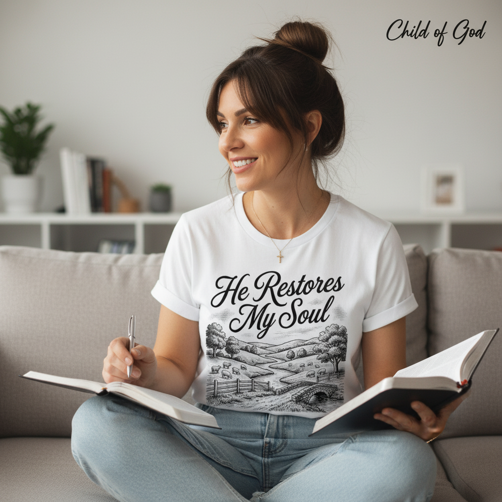He Restores My Soul T-Shirt__use