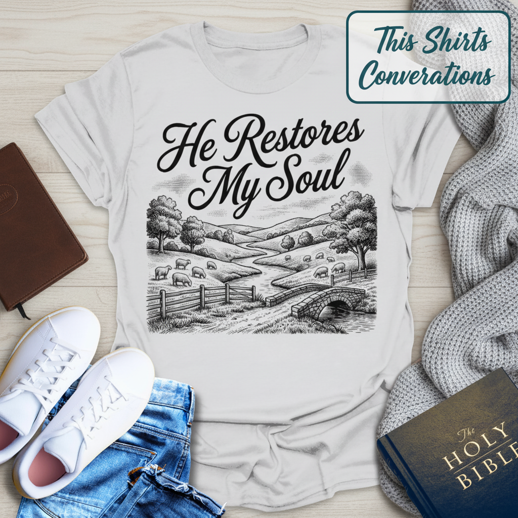 He Restores My Soul T-Shirt__pair