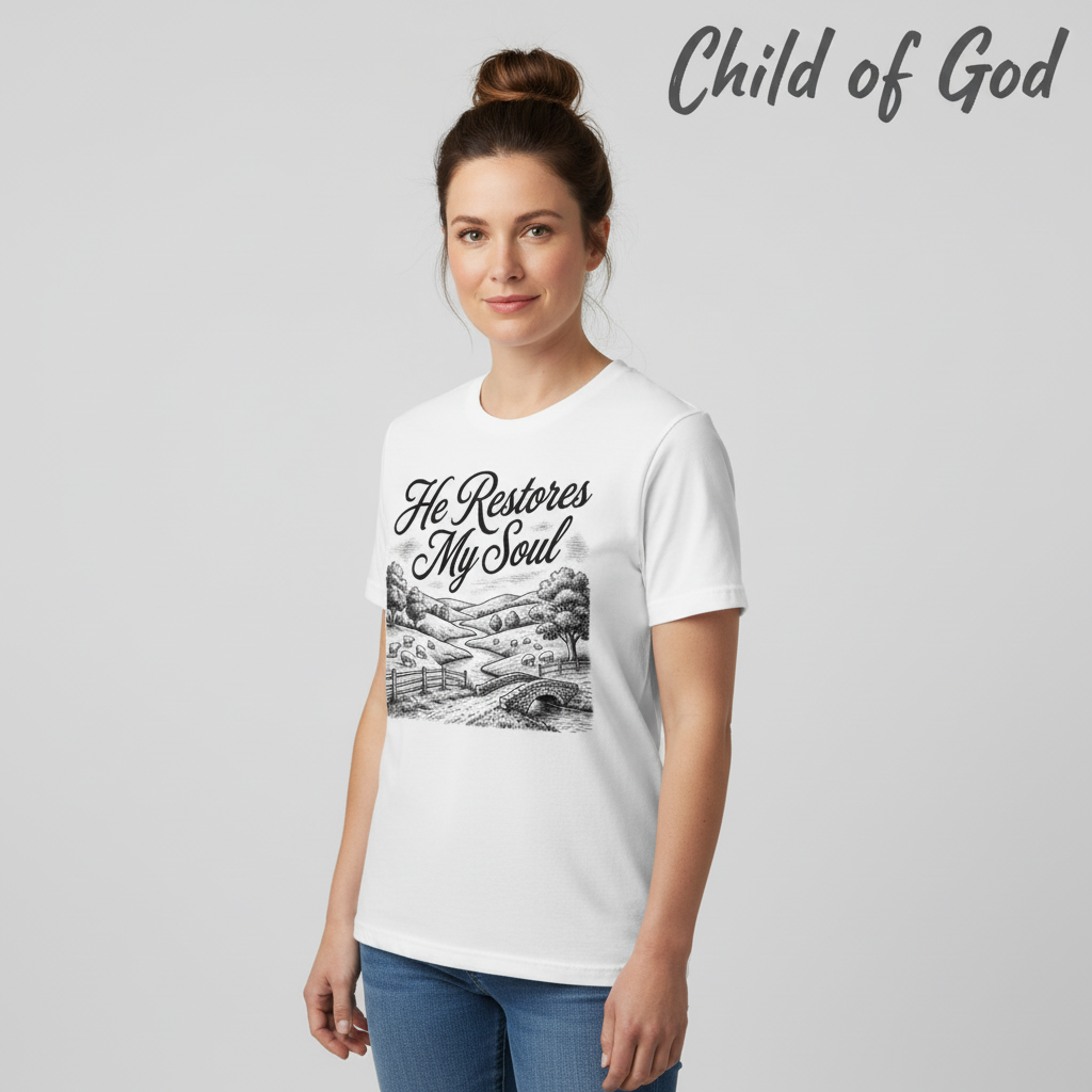 He Restores My Soul T-Shirt__hero