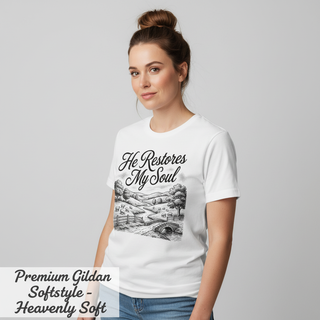 He Restores My Soul T-Shirt__space
