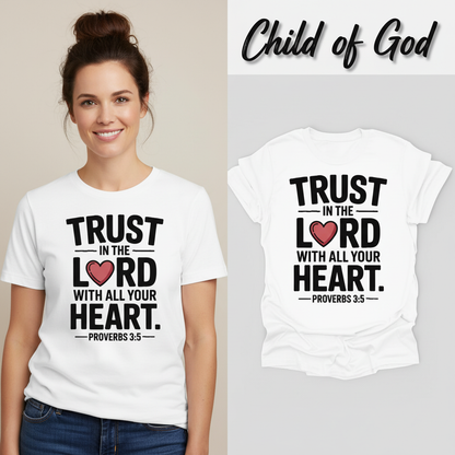 Trust in the Lord Heart T-Shirt_model_flat