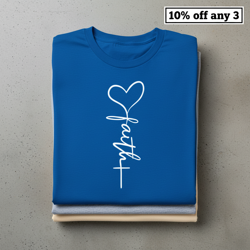 Love & Faith T-shirt_stacked_flatlay