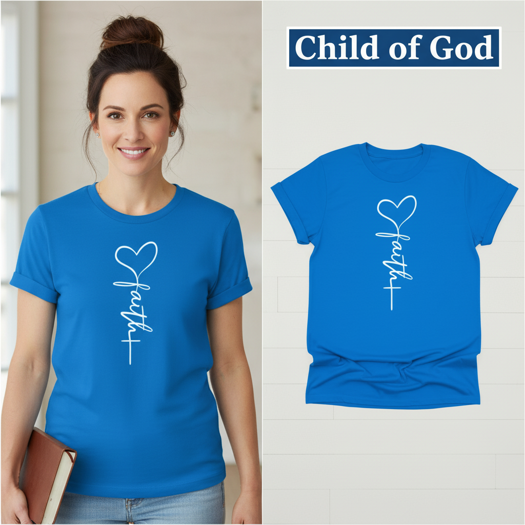 Love & Faith T-shirt_model_flat