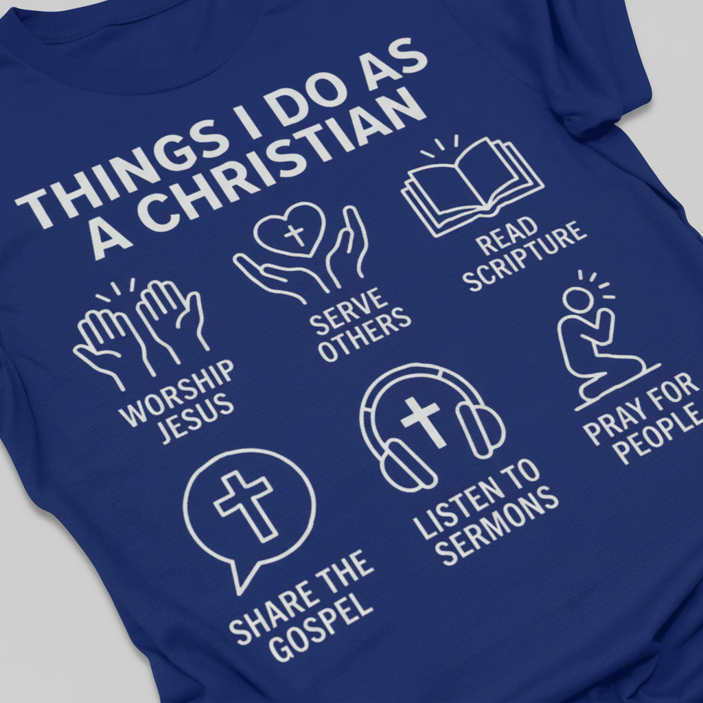 Things I Do As A Christian T-Shirt__detail