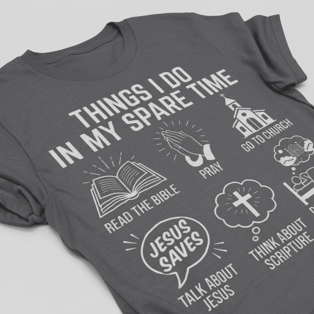 Spare Time with Jesus T-Shirt__detail