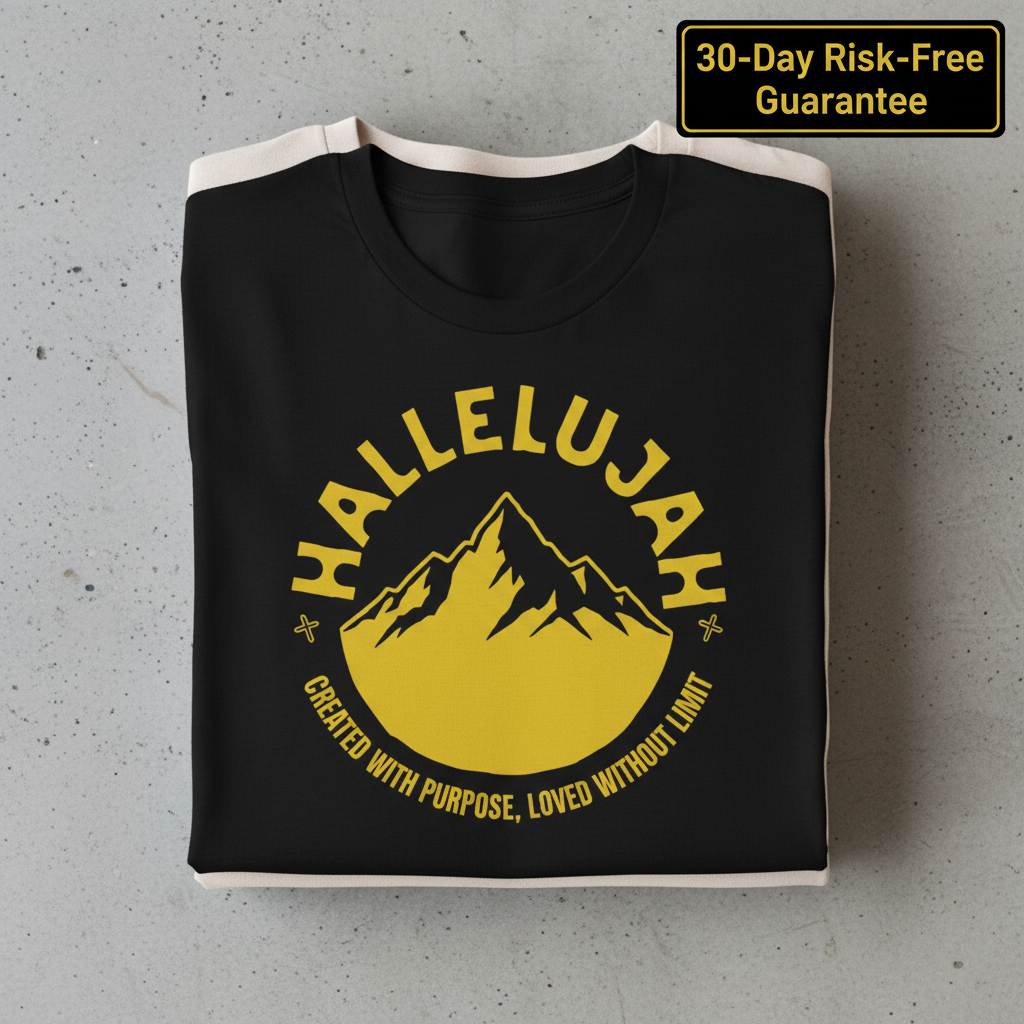 Hallelujah Mountain T-Shirt_stacked_flatlay
