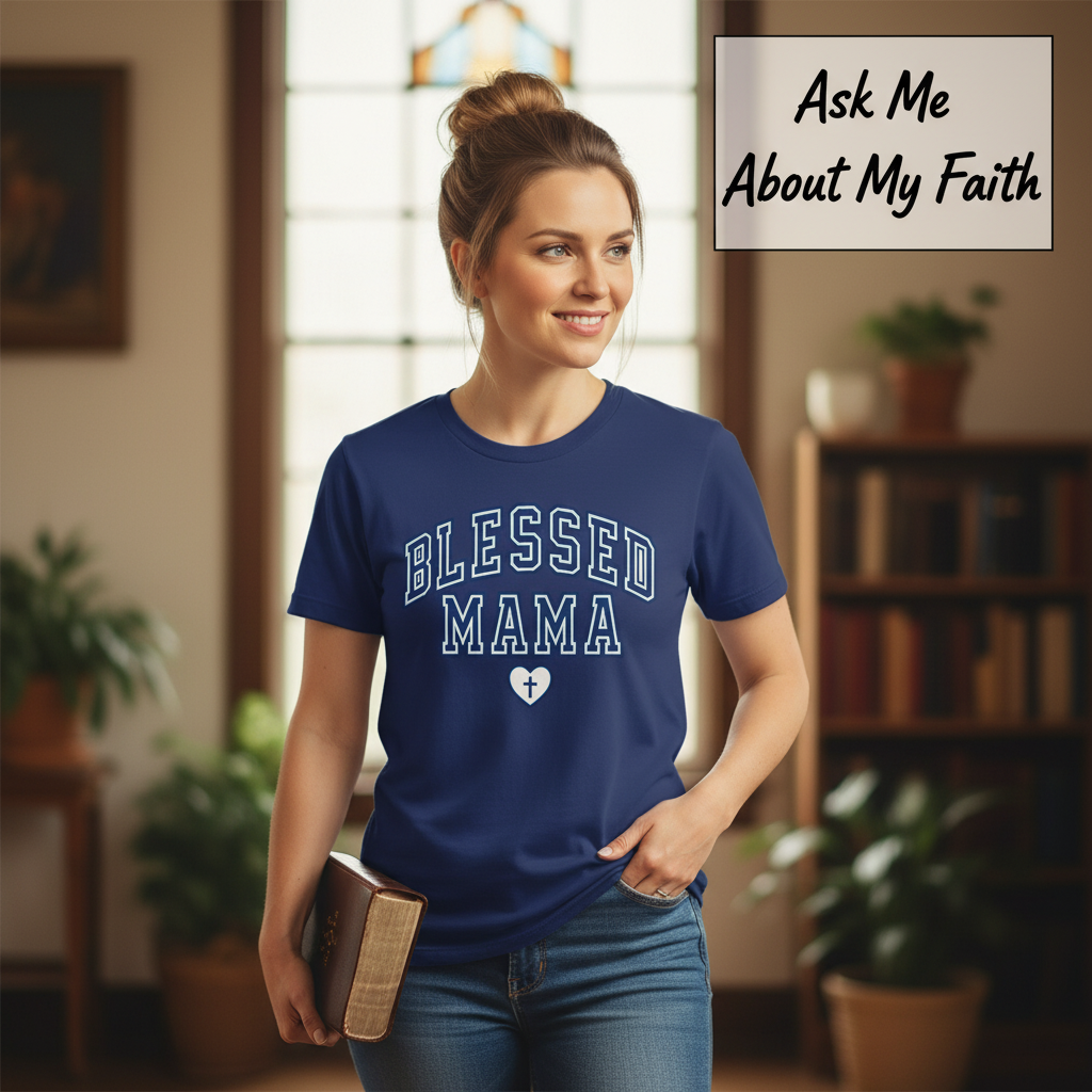 Blessed Mama T-Shirt_prop_inteact