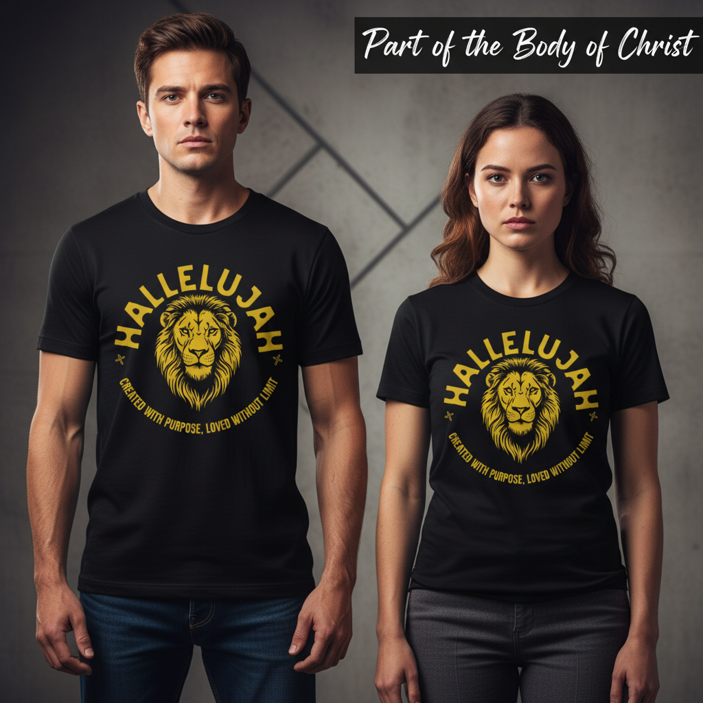 Hallelujah Lion of Purpose T-Shirt_stoic