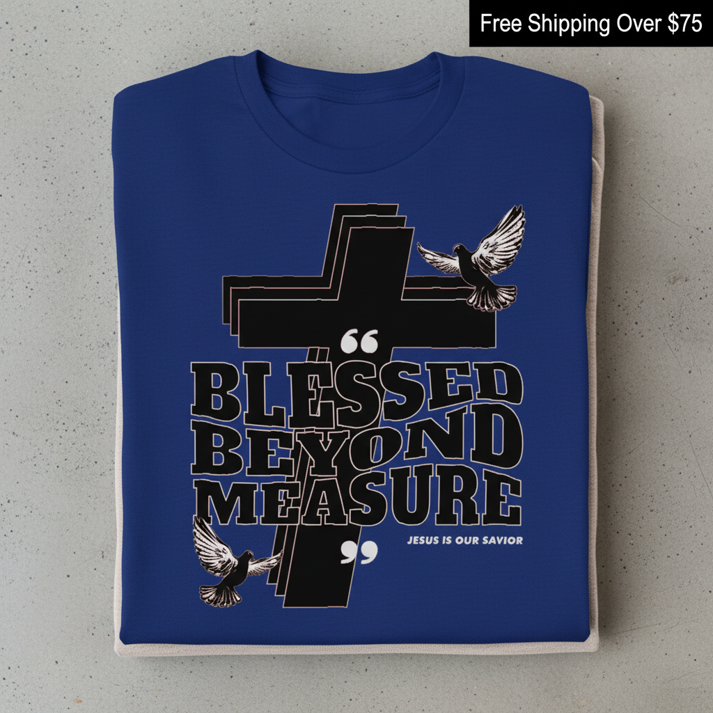 Blessed Beyond Measure T-Shirt_stacked_flatlay