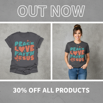 Peace Love Faith Jesus T-Shirt_pet_companion