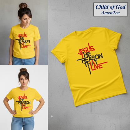 Jesus The Reason I Live T-Shirt_3_panel