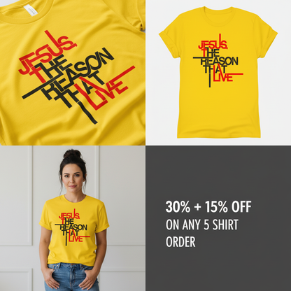 Jesus The Reason I Live T-Shirt_4_panel