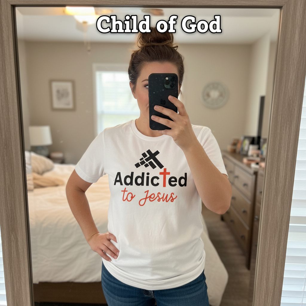 Addicted to Jesus T-Shirt_mirror_selfie