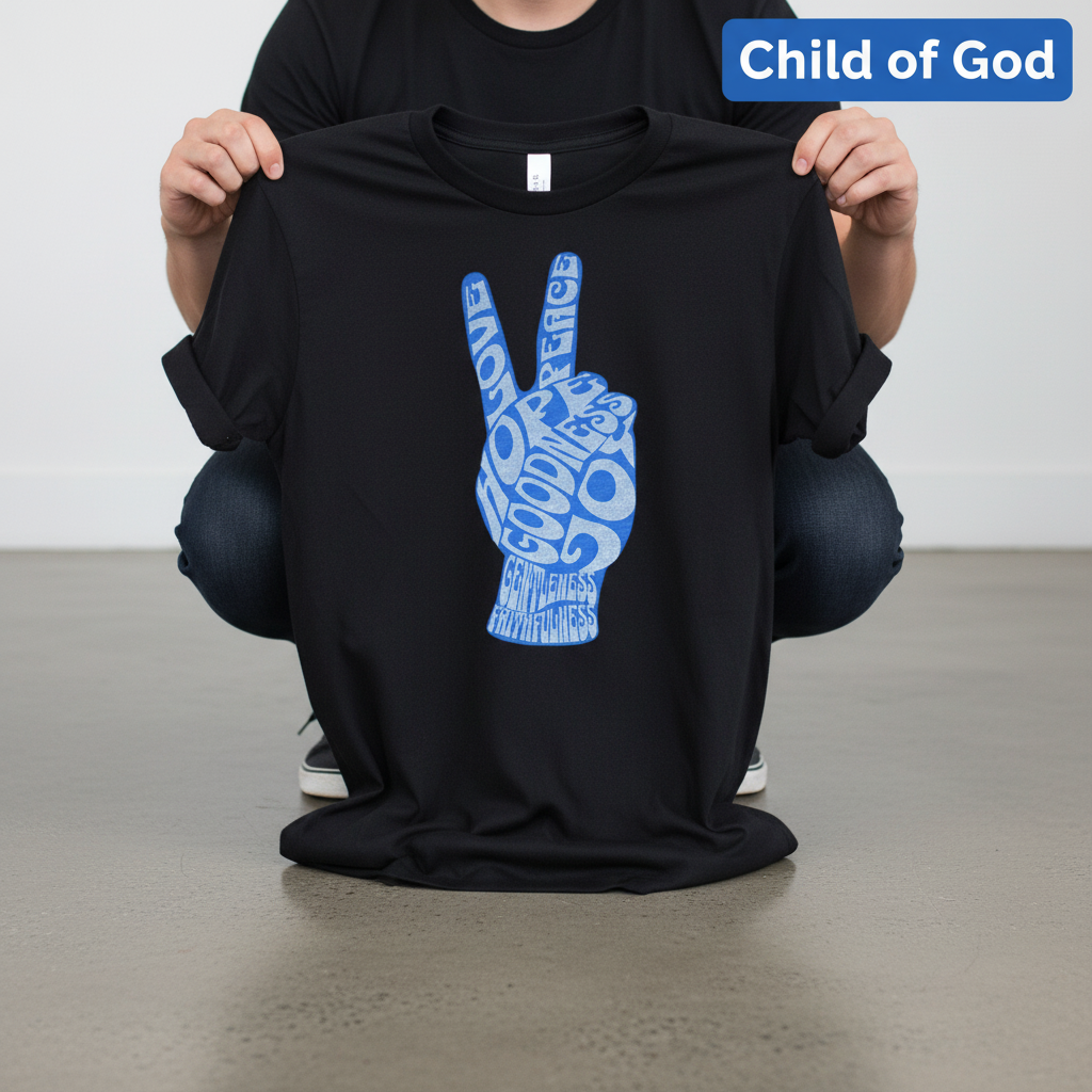Fruit of the Spirit Peace Hand T-Shirt_dangle