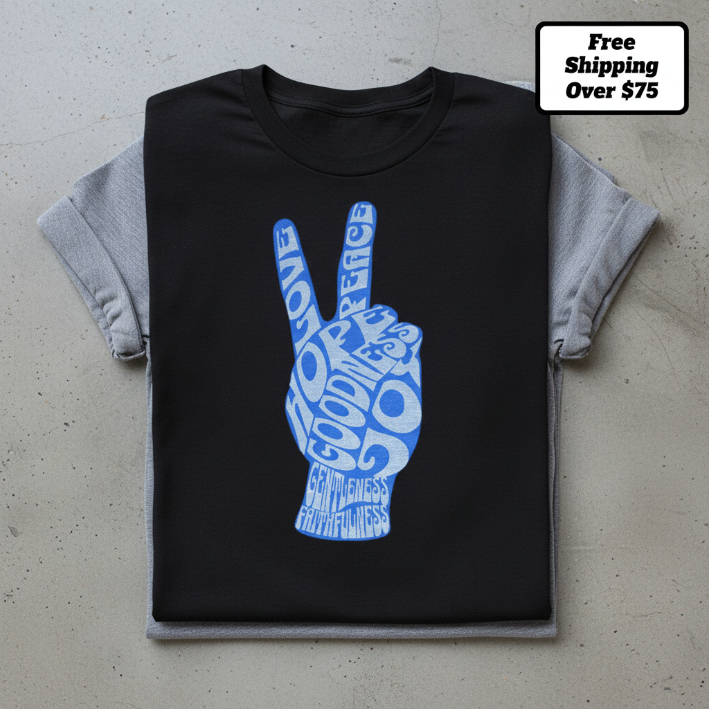 Fruit of the Spirit Peace Hand T-Shirt_stacked_flatlay