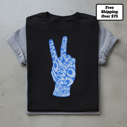 Fruit of the Spirit Peace Hand T-Shirt_stacked_flatlay
