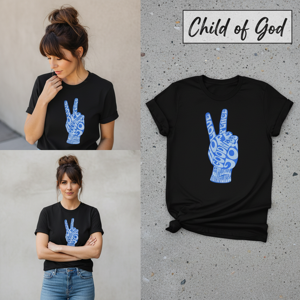 Fruit of the Spirit Peace Hand T-Shirt_3_panel