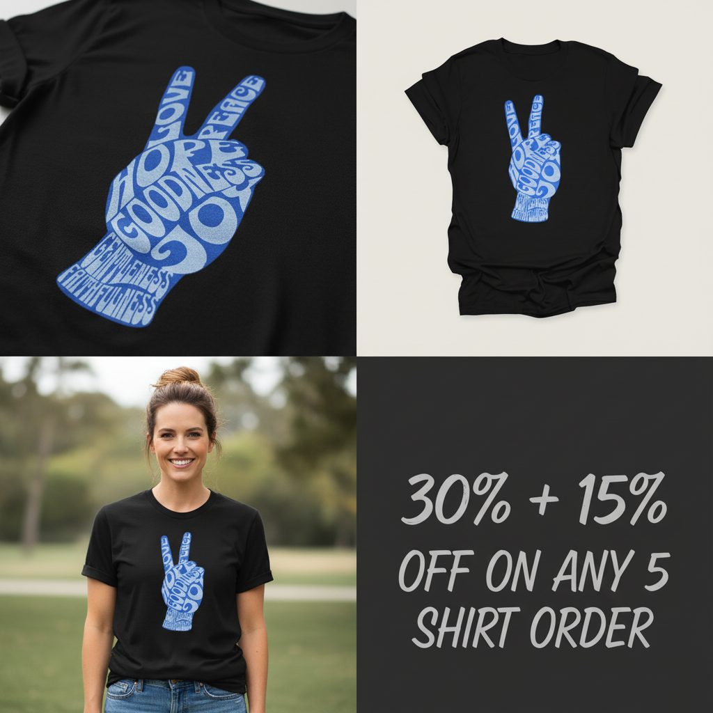 Fruit of the Spirit Peace Hand T-Shirt_4_panel
