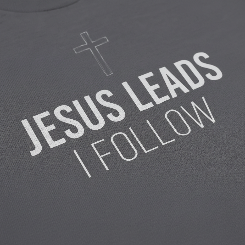Jesus Leads I Follow T-Shirt__detail